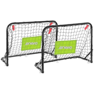 17. SET OF 2 METAL GOALS WITH NET, BALL, PUMP 60X45X24CM ENERO