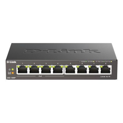 D-Link DGS-1008P/E Network Link Unmanaged L2 PoE Support Black