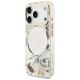 2. Guess IML Glitter Flowers Triangle MagSafe Case for iPhone 17 Pro / 18 Pro - White