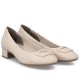 4. Women's leather pumps with low heels, beige, Rieker 43453-62