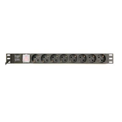 GEMBIRD 19" Rack Power Strip PDU EG-PDU-014-C14 1U, 10 A, 8 x SCHUKO, C14 Plug, 3 m Cable