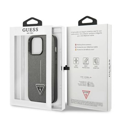 8. Guess GUHCP14LPSATLG iPhone 14 Pro 6.1 "silver / silver hardcase SaffianoTriangle Logo