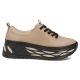 2. Women's leather sneakers on a taupe platform Filippo DP8006