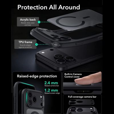 4. ESR Classic Hybrid MagSafe Case for iPhone 18 Pro / 17 Pro - Black