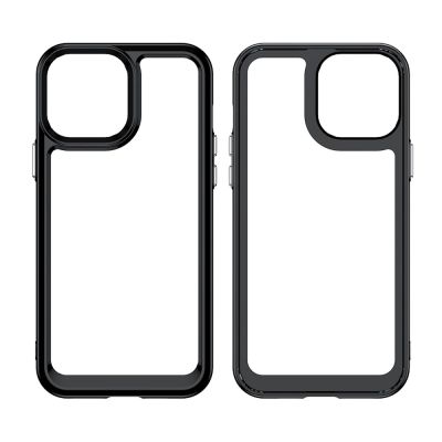 6. Outer Space Case for iPhone 12 Pro Max hard cover with gel frame blue