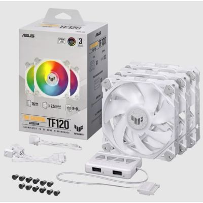 3. ASUS TF120 TUF GAMING ARGB WHITE 3IN1 fan