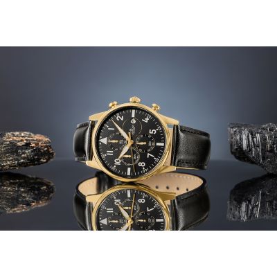 5. Men's Watch Giewont Chronograph Sapphire Black and Gold GW5630-A4