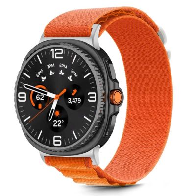 3. Tech-Protect Nylon Stripe Strap for Samsung Galaxy Watch 40/44/46 mm - Orange