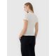3. Women's slim ribbed t-shirt 4F 4FWSS25TTSHF1968-11S