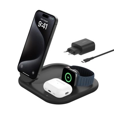 BELKIN 3-IN-1 MAGNETIC CHARGER 36W QI2.0 IPHONE/APPLEWATCH/AIRPODS