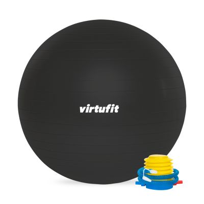 VIRTUFIT ANTI-BURST PRO GYM BALL WITH PUMP GREY 65 CM