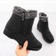 Women’s black snow boots with fur lining Vinceza 86231