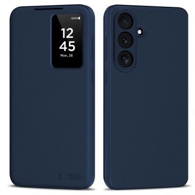 Tech-Protect Smart Wallet Case for Samsung Galaxy S26 FE - Matte Navy Blue