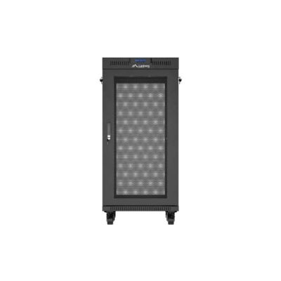 6. LANBERG FLOORING RACK CABINET 19" 24U 600X600 BLACK PERFORATED DOOR LCD (FLAT PACK) V2
