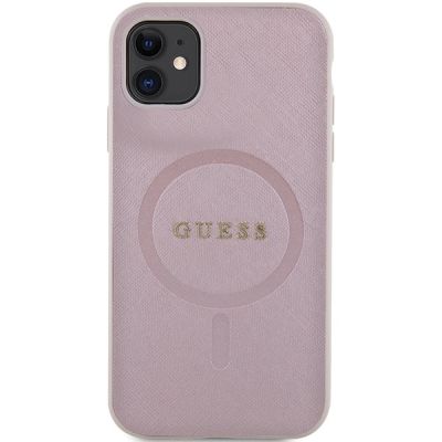 3. Guess GUHMN61PSAHMCP case for iPhone 11 / Xr - pink Saffiano MagSafe