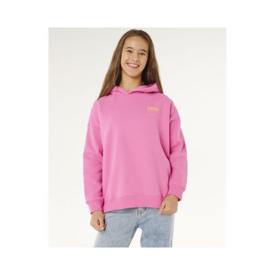6. RIP CURL Surf Puff Hood-Girl pink sweatshirt