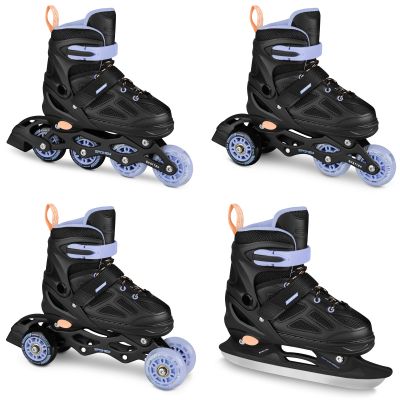 2. Spokey Quattro 4IN1 SPK-943430 inline skates size 34-37 BK/VT