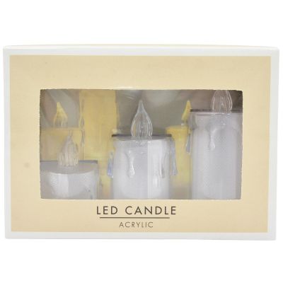 4. SET OF 3 DECORATIVE LED CANDLES, WARM WHITE