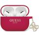 Guess GUAP2LECG4M case for AirPods Pro 2 cover purple/magenta Liquid Silicone Glitter Triangle Charm
