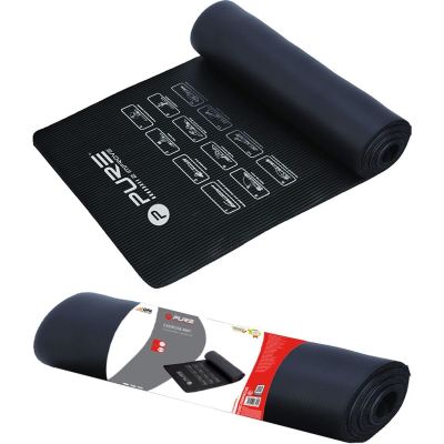 4. NBR EXERCISE MAT BLACK 183x58x1CM PURE 2 IMPORVE