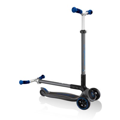 6. Globber Master Prime 3-Wheel Scooter / Black - Navy Blue 664-100
