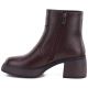 8. Women's leather ankle boots on a burgundy platform D&A S.Barski CR62-3369