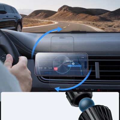 11. Joyroom Magnetic Car Holder Wireless Charger 15W for Air Vent Black (JR-ZS240 Pro)