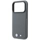 6. BMW M Carbon Metal Logo MagSafe Case for iPhone 17 Pro / 18 Pro - Gray