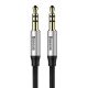 Baseus Yiven M30 stereo audio cable AUX 3.5 mm male mini jack 1.5 m silver-black (CAM30-CS1)