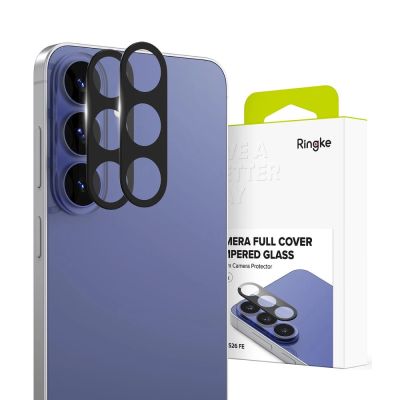 Ringke Camera Full Cover 2-Pack Tempered Glass for Samsung Galaxy S26 FE - Black