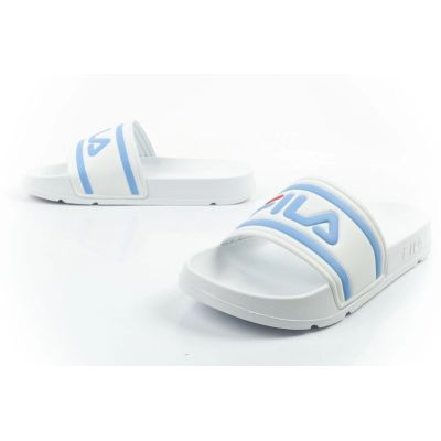 8. Fila women's sports flip-flops Morro comfortable white slippers for the pool
