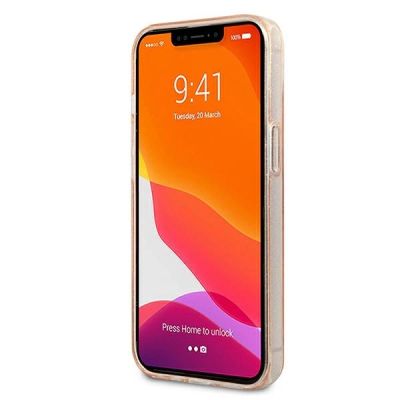 5. Karl Lagerfeld Glitter Karl's & Choupette Head Case for iPhone 13 mini - Gold