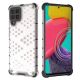 19. Honeycomb case armored cover with a gel frame for Samsung Galaxy M53 5G transparent