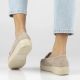 8. Beige leather wedge loafers Filippo DP7652