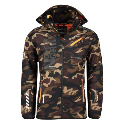 Geographical Norway Royaute M Softshell Jacket WU1057H-GN-KAKI-ORANGE