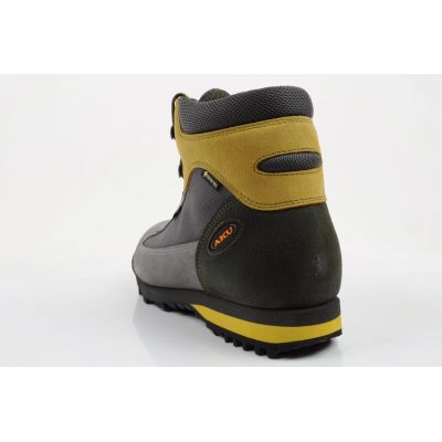 5. Aku Slope GTX Men's Leather Ankle Boots Gray Yellow