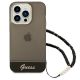 2. Guess Translucent Pearl Strap Case for iPhone 14 Pro - Black