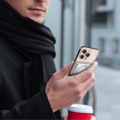 3. Dudao K28S 20W PD 5000mAh Powerbank with MagSafe and Stand - Silver