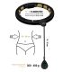 14. Magnetic Hula Hoop Set Black/Gold HHM13 with HMS Counter + Slimming Belt BR163 Black