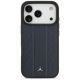 3. Mercedes Leather Laurel Leaves Stripes MagSafe Case for iPhone 17 Pro - Blue