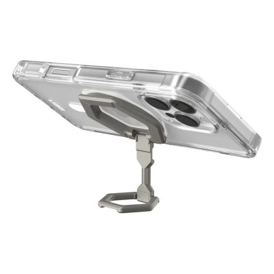 4. iPhone 16 Pro Max MagSafe-compatible protective case and Magnetic Ring Stand (ice-white/titanium)