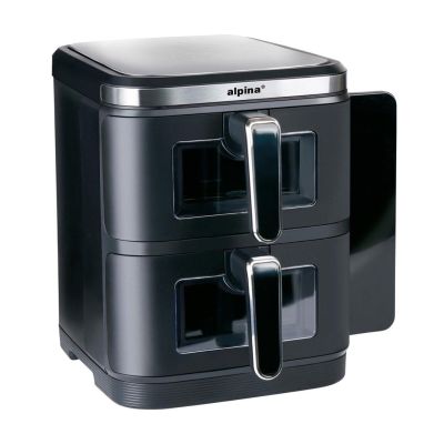 ALPINA Air Fryer 2 x 5.5 L, 2800 W, Black