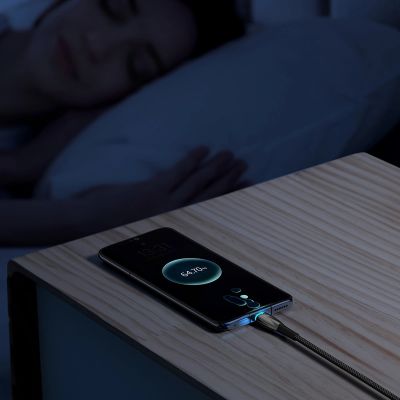 8. Baseus Glimmer Series Fast Charging Cable USB-A - USB-C 100W 480Mb/s 1m Black