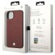 8. Case BMW BMHCP14S22RFGR iPhone 14 6.1" Burgundy/burgundy Leather Diamond Pattern