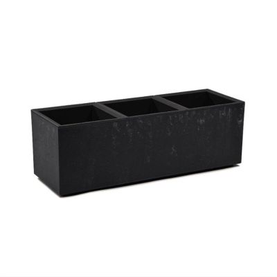 FLOWERPOT PLASTIC KARO 90X30X30CM BLACK