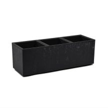 FLOWERPOT PLASTIC KARO 90X30X30CM BLACK