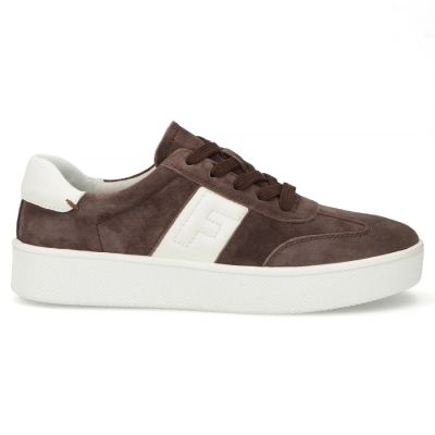 2. Women's leather sneakers on a brown platform Filippo DP7533