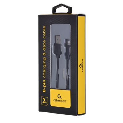 4. GEMBIRD CC-USB2-AMLM-2M cable (USB 2.0 M - Lightning M; 2m; black)