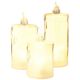 16. DECORATIVE CANDLE 3 PCS TRANSPARENT WARM WHITE 1 LED