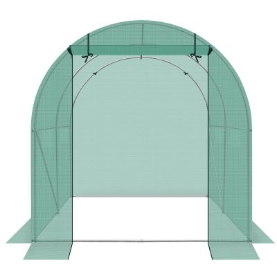 16. GREENHOUSE GARDEN TUNNEL 200x200x200CM PE GREEN STEEL STRUCTURE